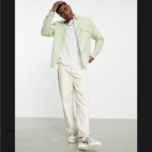 Men’s XL linen/cotton blend button up